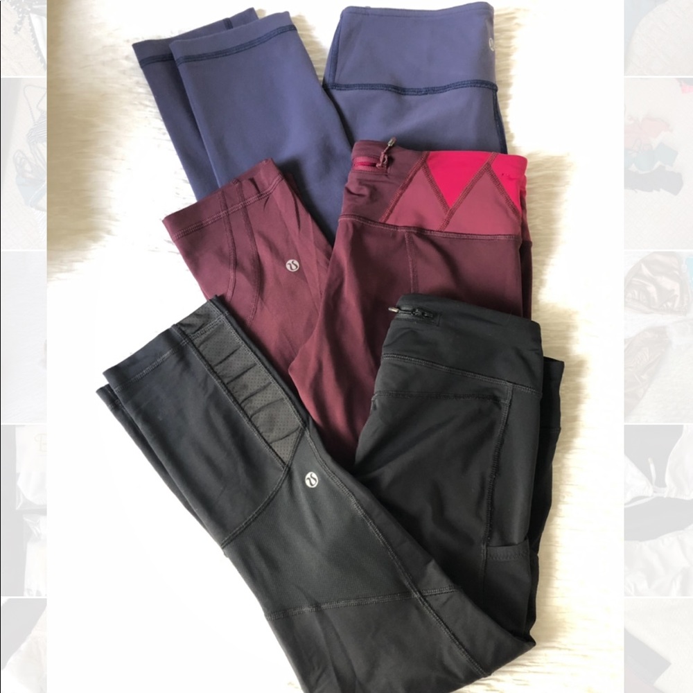 3 PAIRS lululemon size 6 21”